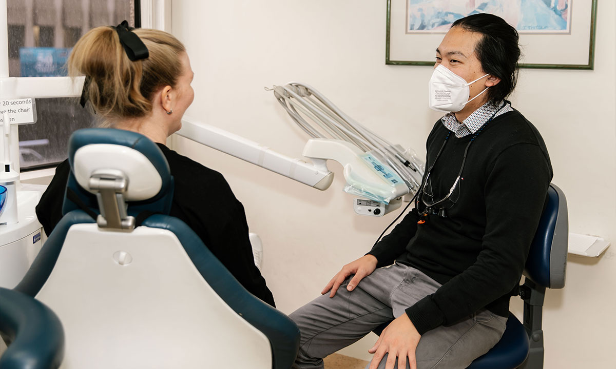 A Patiernt Getting Dental Care Advice in Adelaide